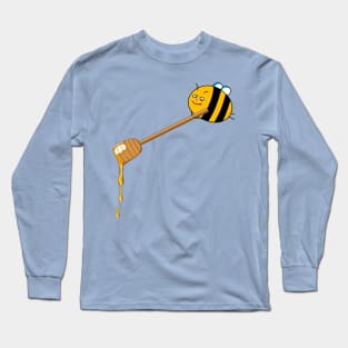 Funny bee with honey Long Sleeve T-Shirt